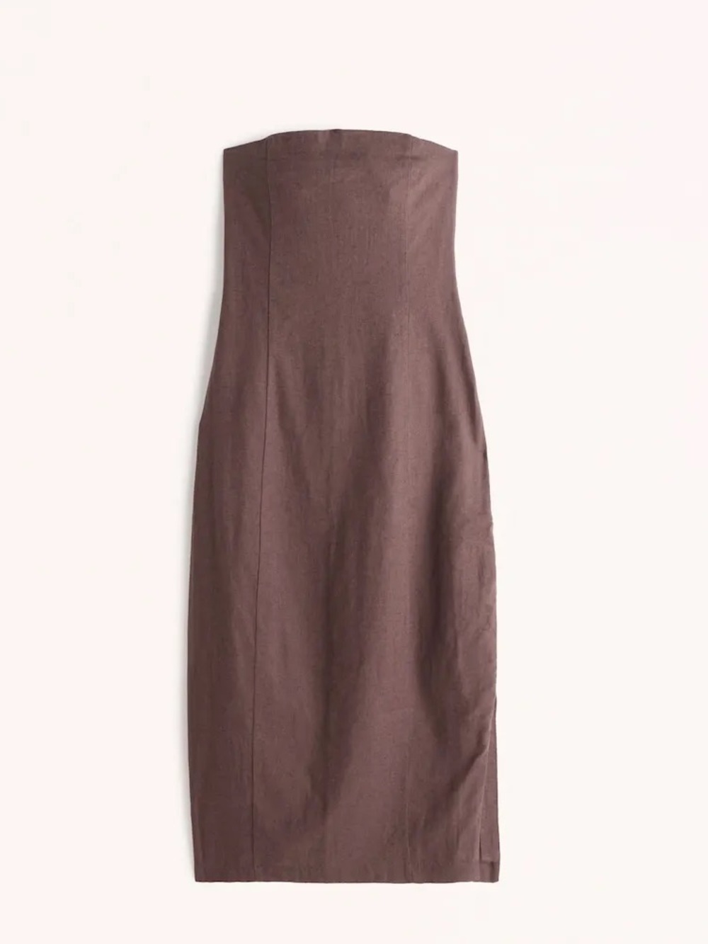 Abercrombie - Strapless Linen Blend Midi Dress - XS